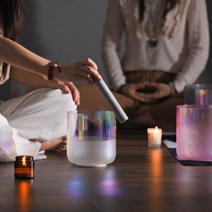 CVNC Frostbloom Alchemy Singing Bowl with Carrier Bag For Sound Healing