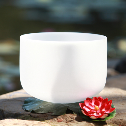 CVNC C Note Perfect Pitch Third Octave Frosted Crystal Singing Bowl