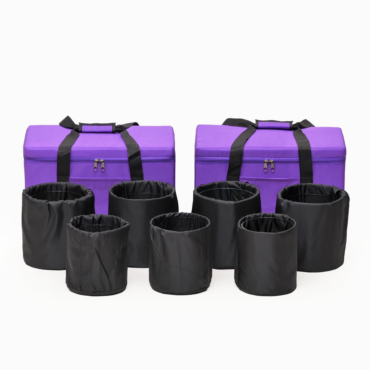 CVNC 7 PCS Alchemy Crystal Singing Bowl Set With 7 Carrier Bags For Meditation Healing