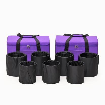 CVNC 7 PCS Alchemy Crystal Singing Bowl Set With 7 Carrier Bags For Meditation Healing