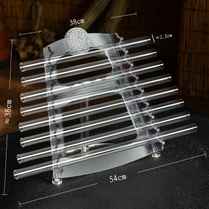 CVNC 432HZ 8 Note CDEFGABC Quartz Crystal Singing Harp With Flower of Life Including  Alumina Alloy Box For Meditation Healing