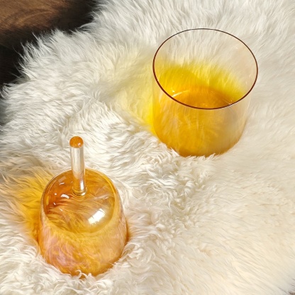 CVNC F Note Clear Handle Crystal Singing Bowl and D Note Aria Alchemy Singing Bowl Pair