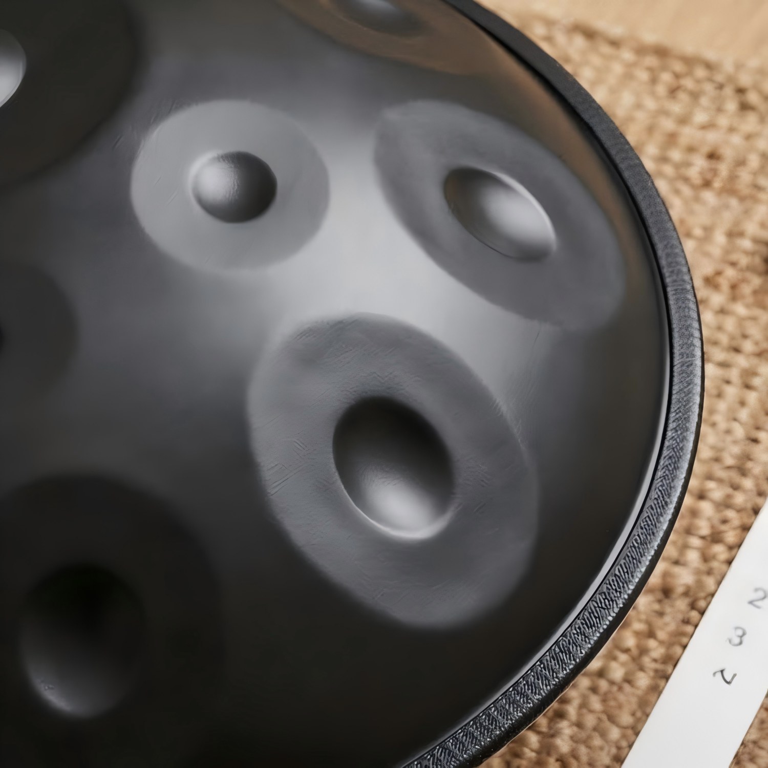 CVNC Harmonic Handpan Black Color 9 Notes Steel Tongue Percussion Drum 22 Inch With Free Bag For Meditation Healing