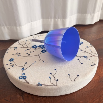 CVNC Purple Aurora Handheld Crystal Singing Bowl Handcraf with Bag