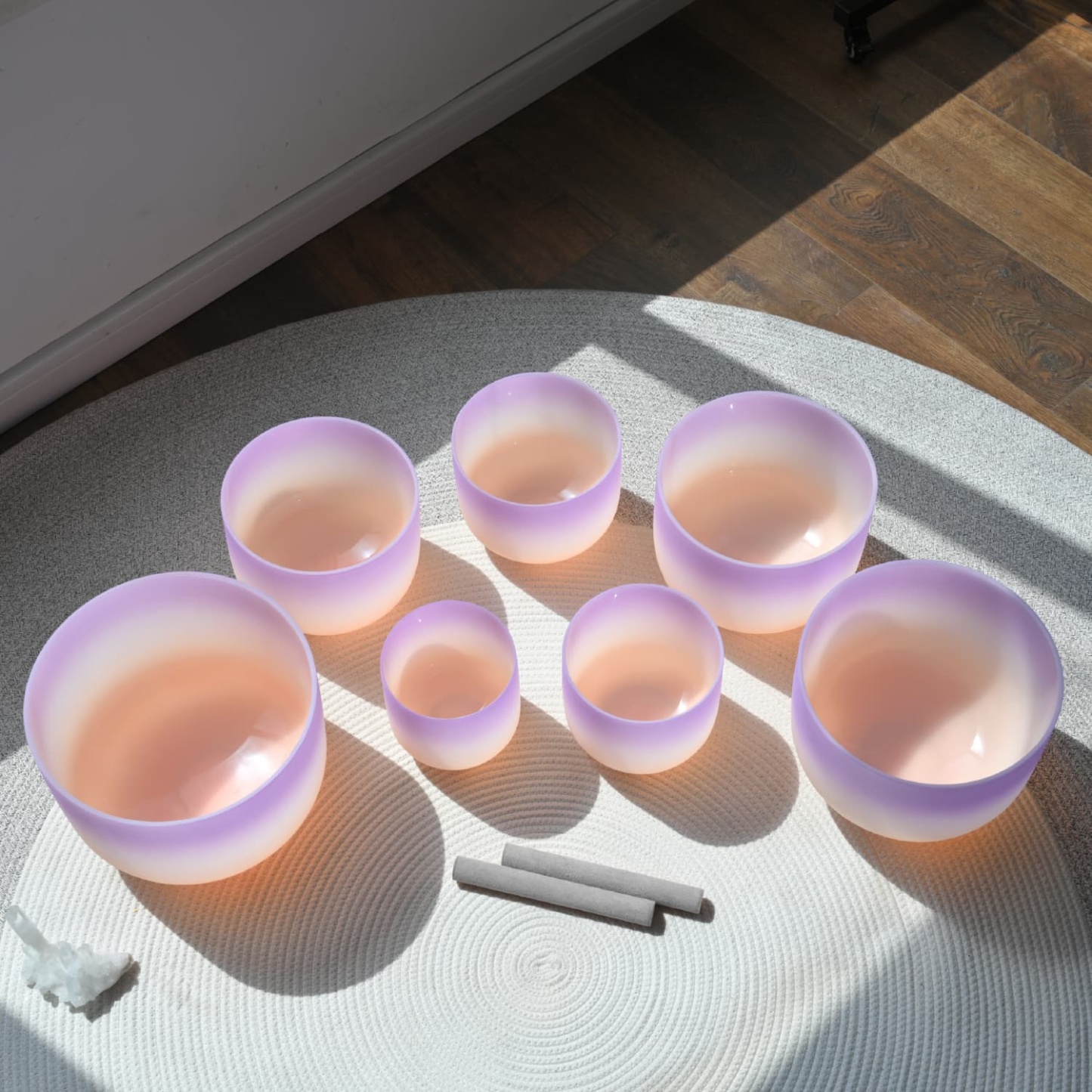 CVNC Lavender Dawn Crystal Singing Bowl Set – Crystal CVNC