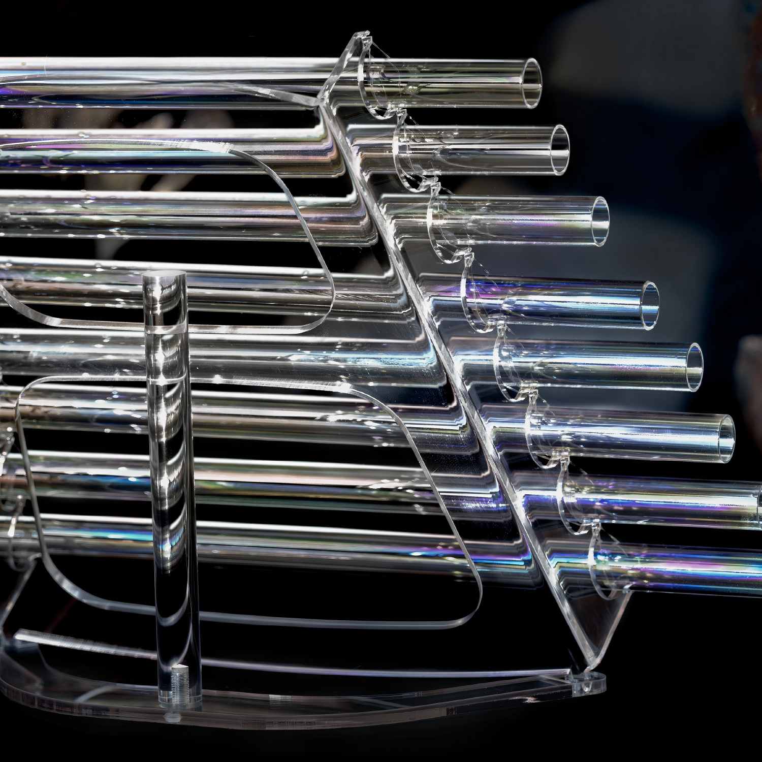 CVNC Clear Cosmic Light Crystal Singing Harp With 8 Notes