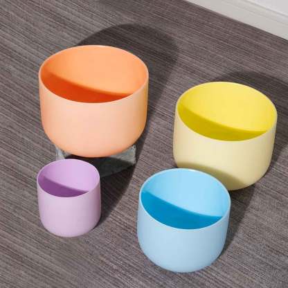 CVNC Macaron Artist Pastel 6-11 Inch Crystal Singing Bowl Set With Carrier Bag