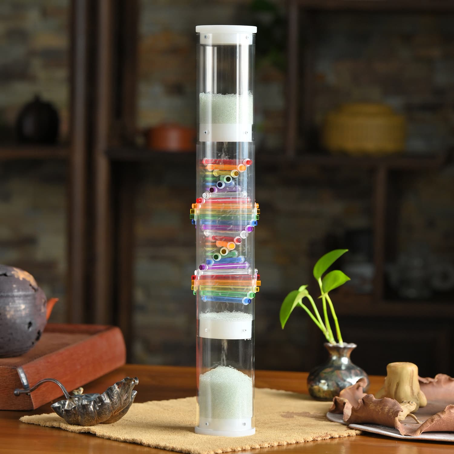 CVNC Spiral Sound Rainstick with Carrying Bag for Meditation & Sound Healing