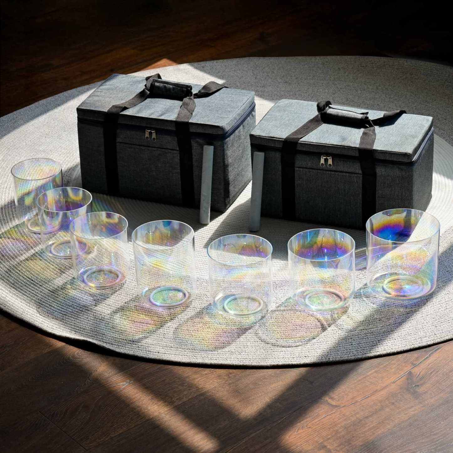 Clear Crystal Singing Bowl Set – Perfect Pitch Alchemy Series