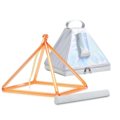 CVNC Triangle Yellow Crystal Singing Pyramid With Carrier Bag