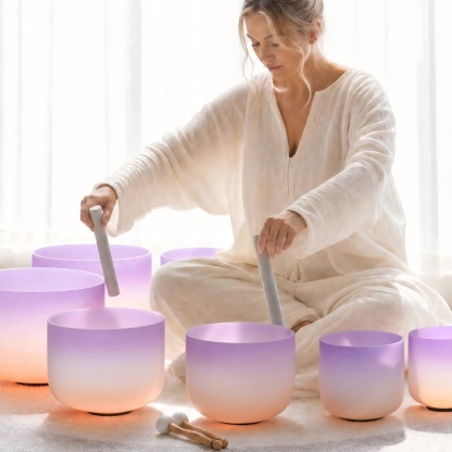 lavender様 Blending Cups and Bowls Kit CVNC Lavender Dawn Crystal Singing Bowl Set – Crystal CVNC