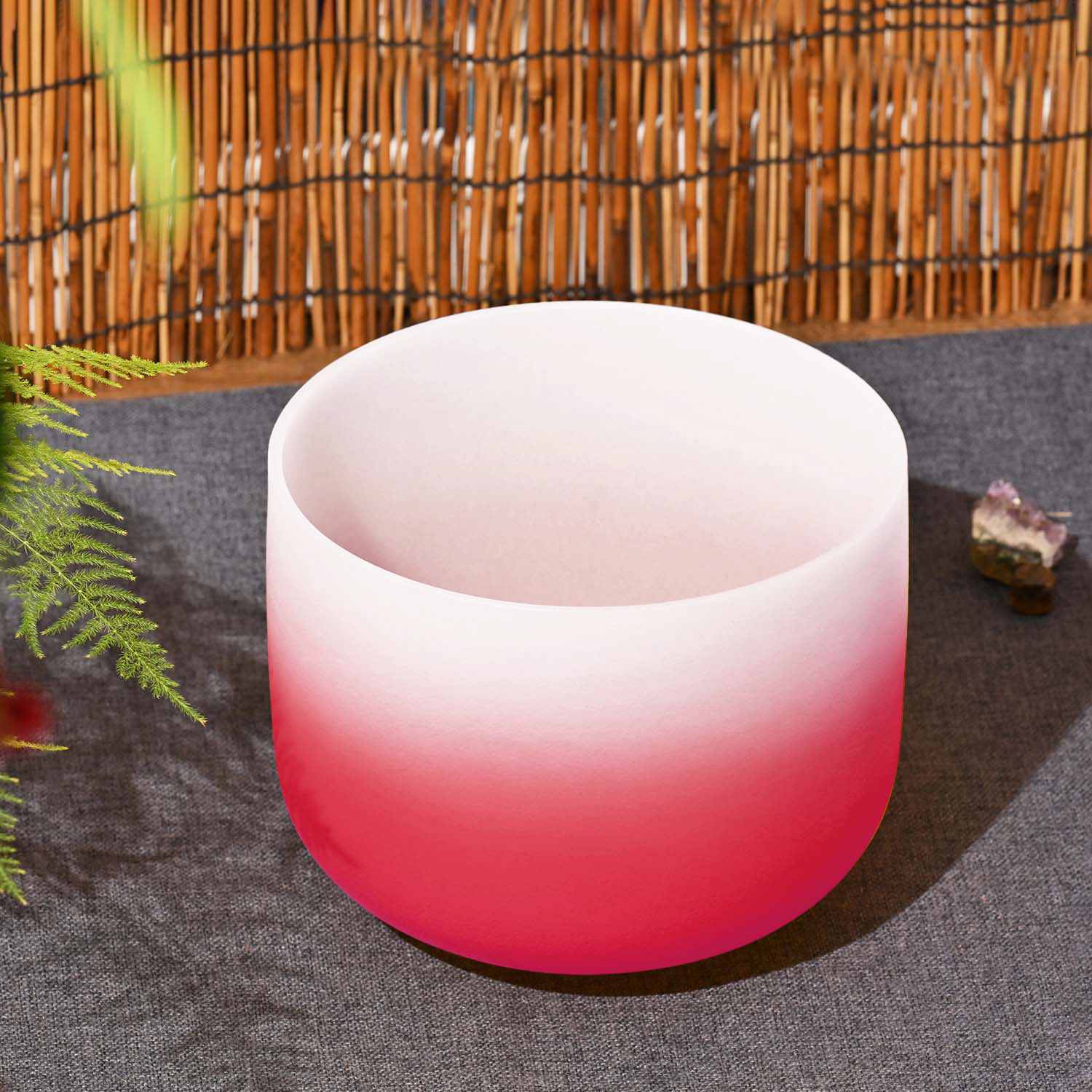 CVNC Note C Red Aria Gradient Design Crystal Singing Bowl For Sound Healing