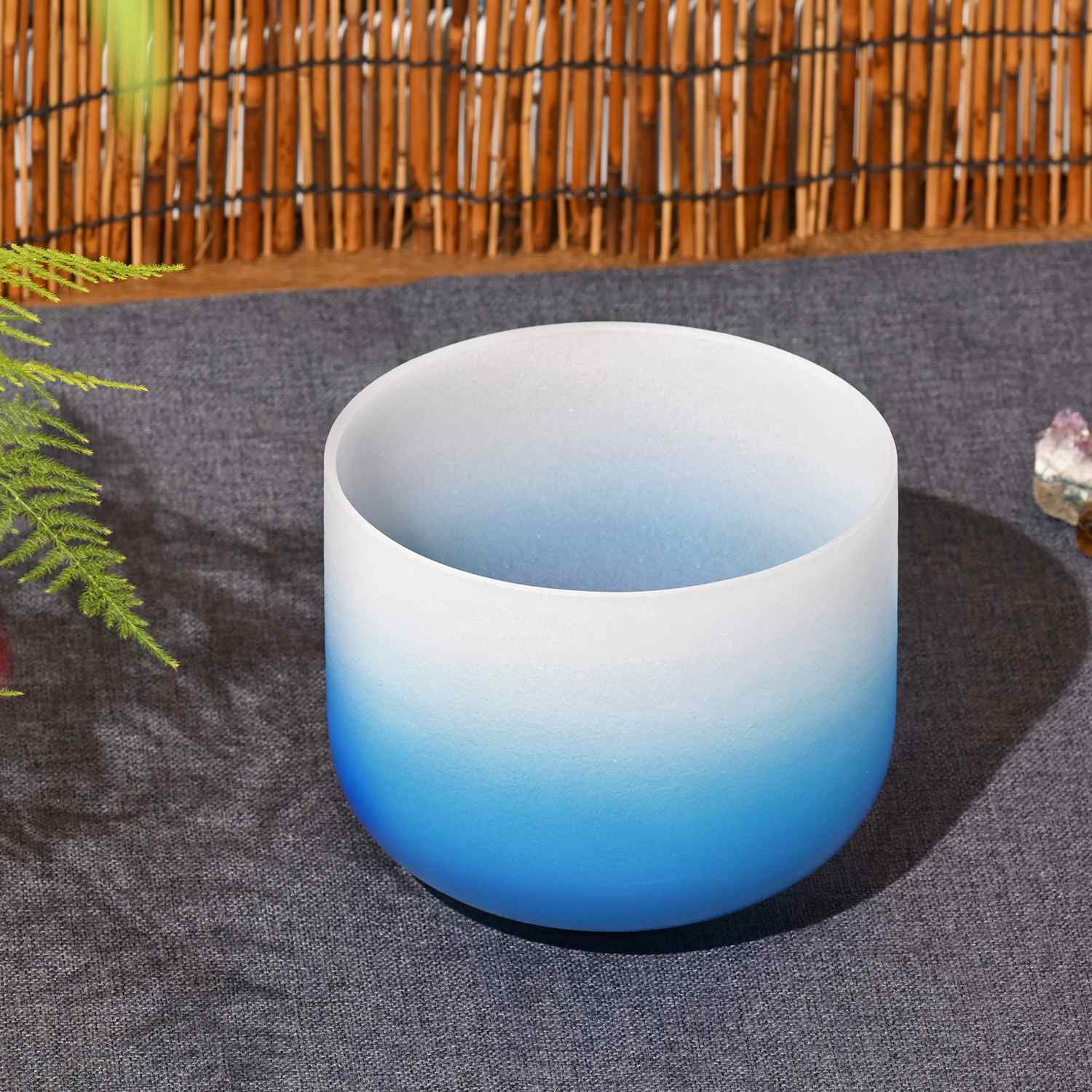 CVNC G Note Throat Chakra Blue Aria Gradient Design Crystal Singing Bowl For Chakra Healing Meditation
