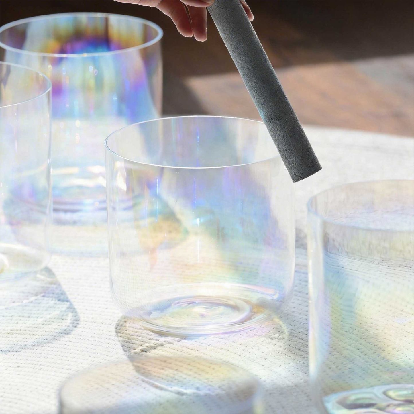 Clear Crystal Singing Bowl Set – Perfect Pitch Alchemy Series