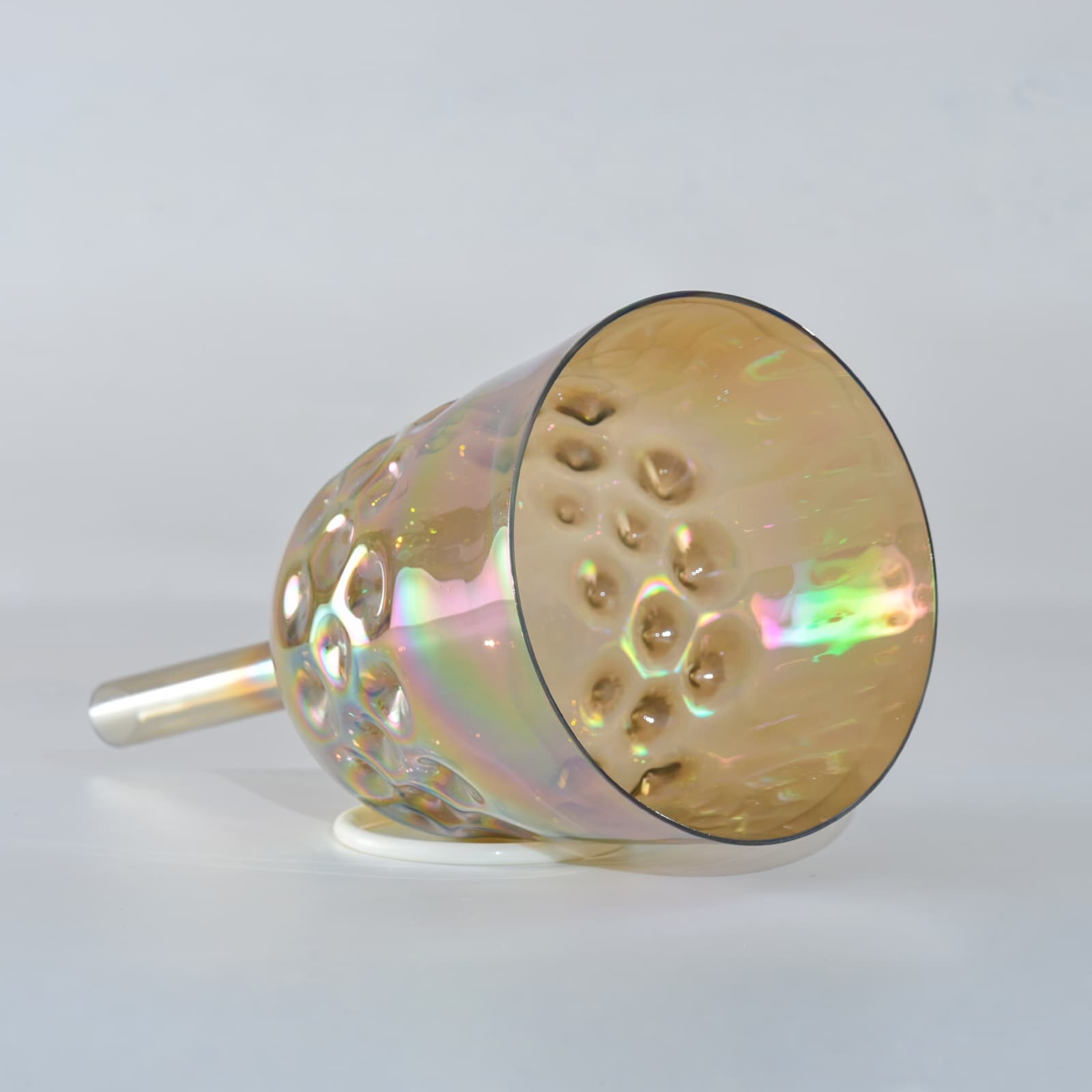 CVNC Golden Orbit Iridescent Practitioner Crystal Singing Bowl With Carrier Bag