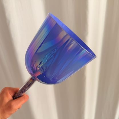 CVNC Purple Aurora Handheld Crystal Singing Bowl Handcraf with Bag