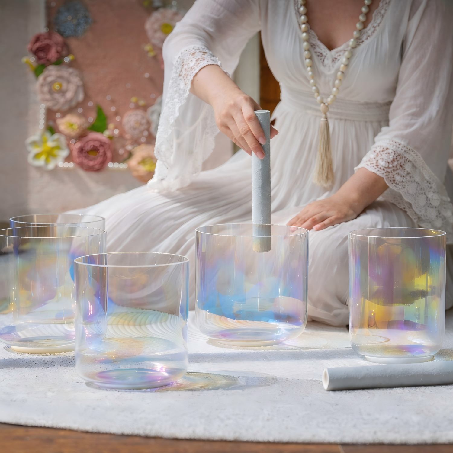 Clear Crystal Singing Bowl Set – Perfect Pitch Alchemy Series