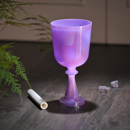 CVNC Dream Purple Chalice Crystal Singing Bowl For Chakra Healing Meditation
