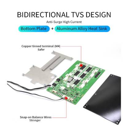 jiabaida lithuim battery BMS 18650 charger discharging balance 100a/150a 12v pcb protection board jbd smart 3s/4s lifepo4 bms