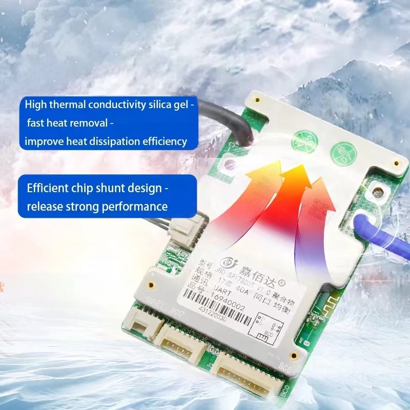 JBD Battery Management Systems UART/BT 18650 Smart BMS Board 40A/50A/80A 16S 48V Lifepo4/Ion JiaBaiDa BMS For Lithium Batteries