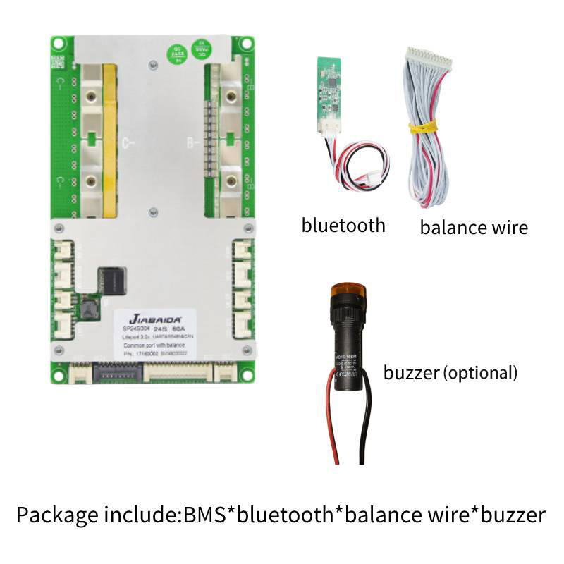 JBD SMART BMS 4NTC sensor 24S 150A Lipo4/Li-ion battery pack 72V 40A 60A 100A bms high voltage with UART/Rs485/CANBUS/BUZZER