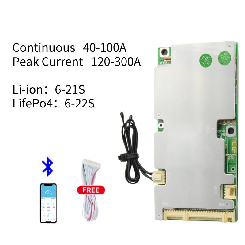 Hot selling 18650 lithium Li-ion uart BMS 10s 36v 100a jbd smart 16S 48v 200a bms lifepo4 for lifepo4 battery