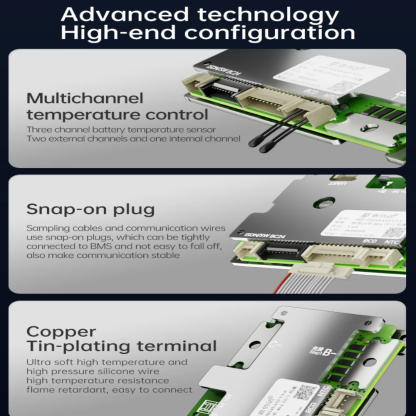 JBD Smart BMS 7S-20S Lifepo4/Li-ion 40A 50A 60A 80A BMS with Bluetooth