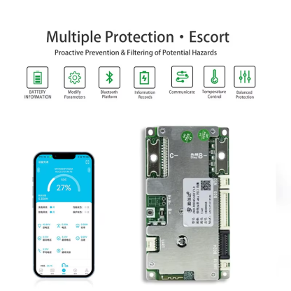 JBD Smart BMS 7S-20S Lifepo4/Li-ion 40A 50A 60A 80A BMS with Bluetooth