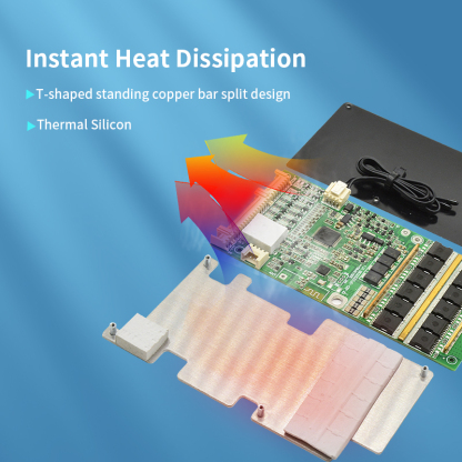 Hot selling 18650 lithium Li-ion uart BMS 10s 36v 100a jbd smart 16S 48v 200a bms lifepo4 for lifepo4 battery