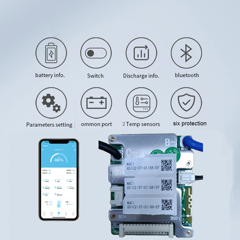 jiabaida bms 14s 48v lithium battery bms 14s 18650 bms