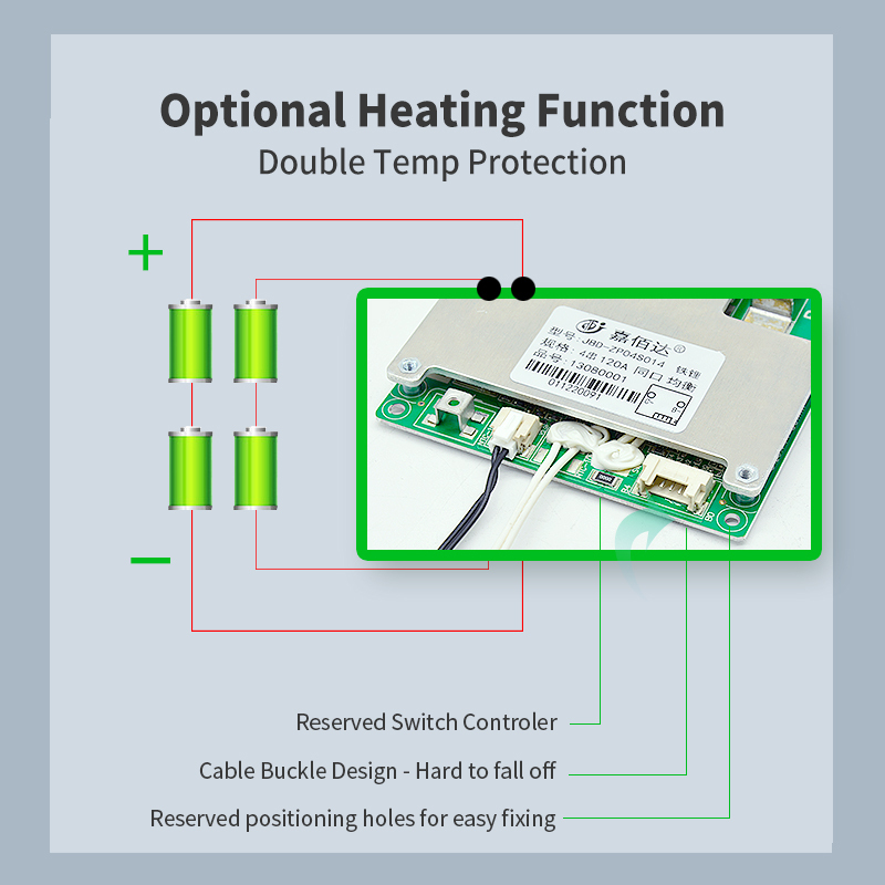 JBD hardware BMS battery protection board balance 250MA lithium 4S 12v battery management system bms lifepo4 for lifepo4 battery