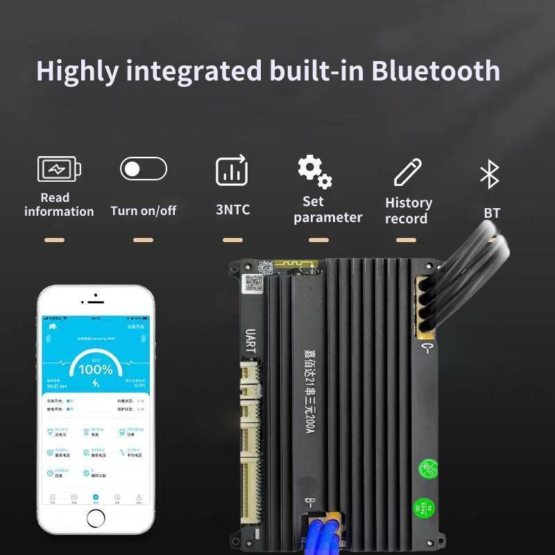 jiabaida 150a 200a 21s smart lithium battery Built-in Bluetooth with UART balancing