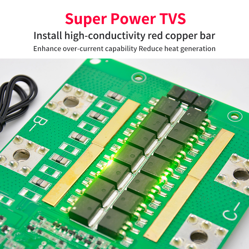 In stock BMS RS485/UART battery protection charger balance board ion 18650 bms 100a 8s jbd smart lifepo4 bms for lithium battery