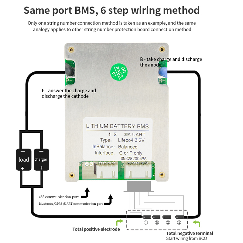 JBD 3s smart bms balancer board 12v lifepo4 30a bms 4s 20a 3.2v bms for lead acid battery