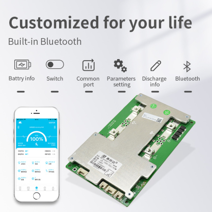 jiabaida lithuim battery BMS 18650 charger discharging balance 100a/150a 12v pcb protection board jbd smart 3s/4s lifepo4 bms
