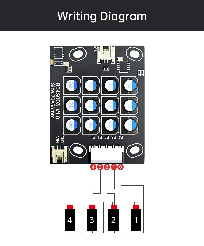 BMS 4S 5A LiFePO4 Active Balancer Li-ion Battery Balancer Balance Board