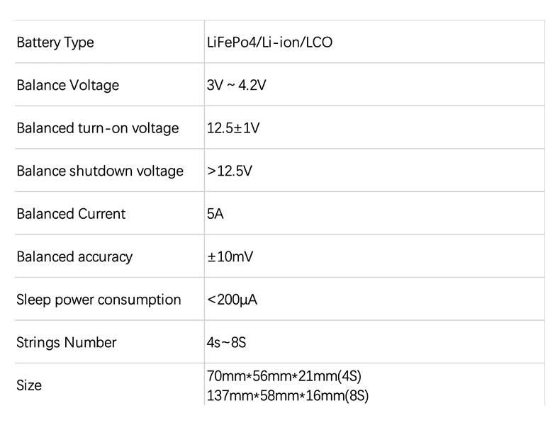BMS 4S 5A LiFePO4 Active Balancer Li-ion Battery Balancer Balance Board