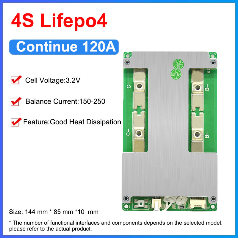 JBD hardware BMS battery protection board balance 250MA lithium 4S 12v battery management system bms lifepo4 for lifepo4 battery