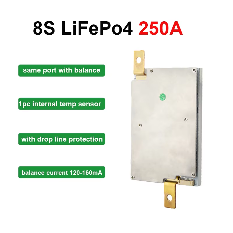 JBD - High Current Balance Board with Drop Protection, Lithium Battery, Internal NTC, 8S BMS, 24V, Lifepo4, 200A, 250A