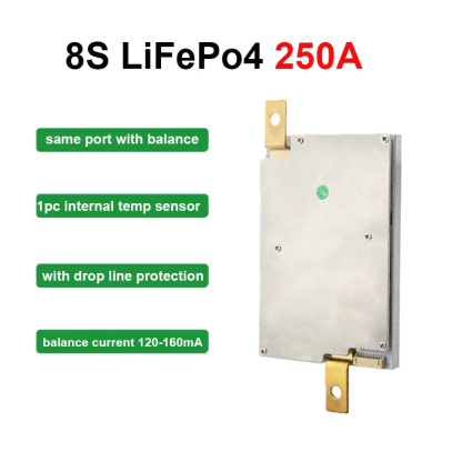 JBD - High Current Balance Board with Drop Protection, Lithium Battery, Internal NTC, 8S BMS, 24V, Lifepo4, 200A, 250A