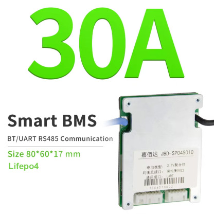 JBD 3s smart bms balancer board 12v lifepo4 30a bms 4s 20a 3.2v bms for lead acid battery
