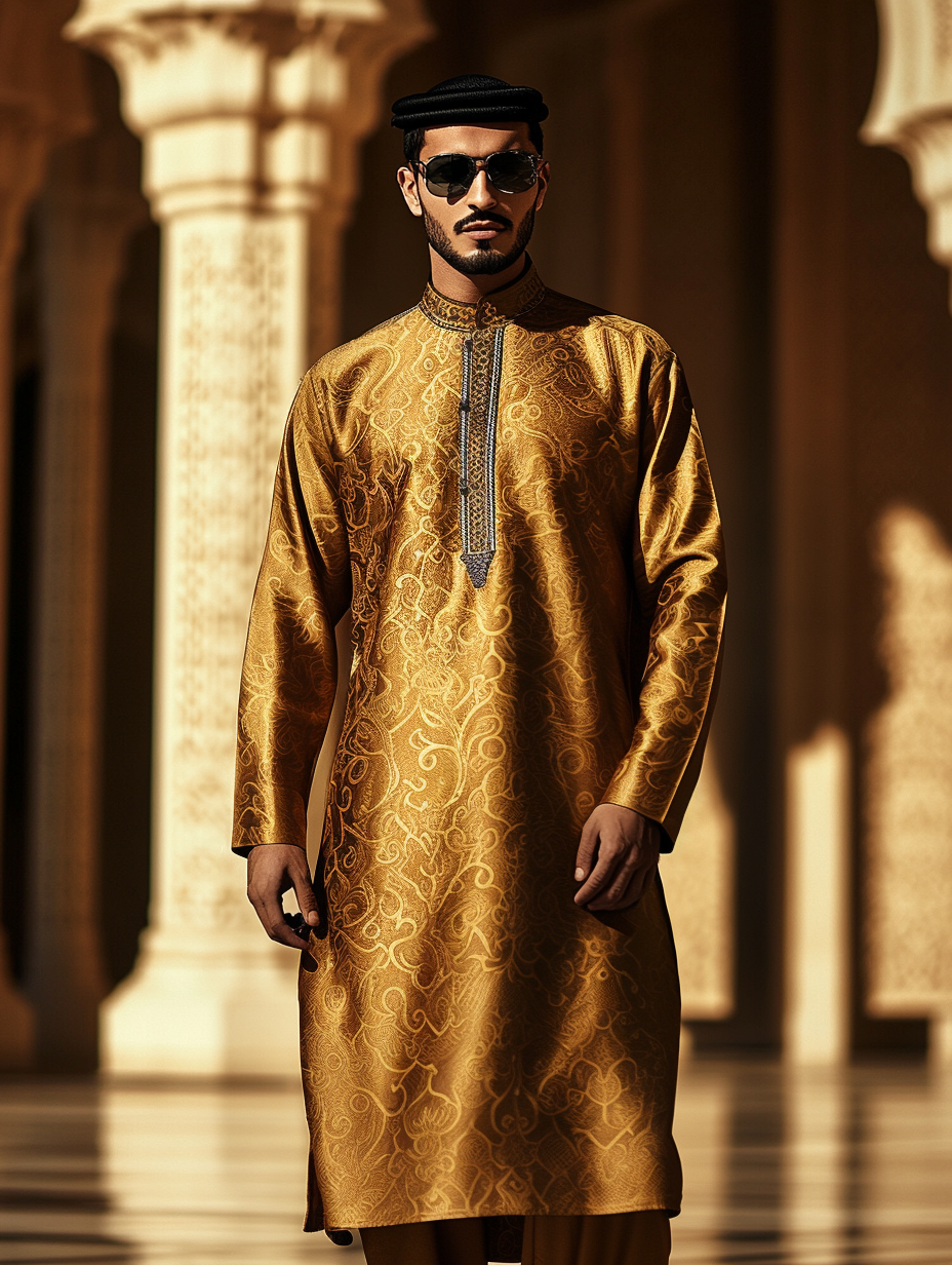 Luxury gold Thobe Robe Limited sale Men's Fashion High quality
