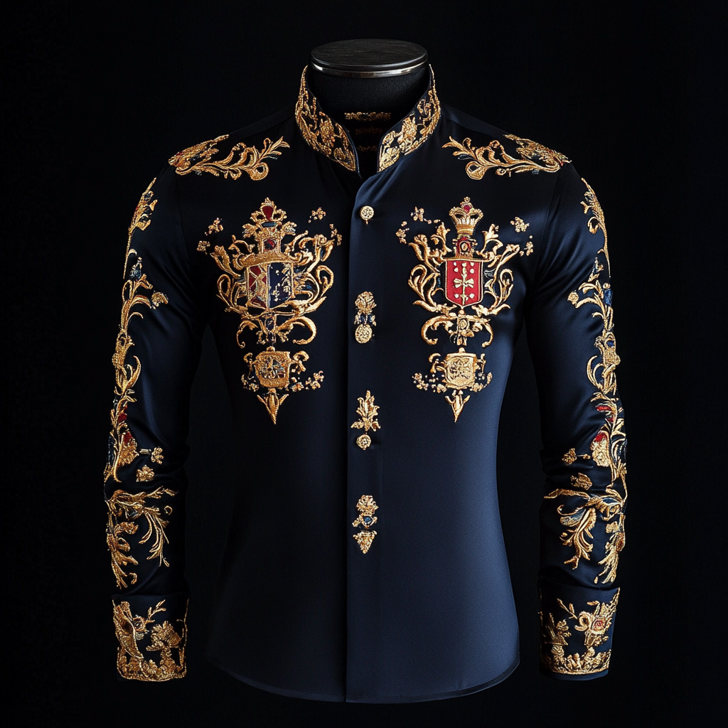 Royal Insignia Business Vip luxury men's fashion suit Long-sleeved shirt