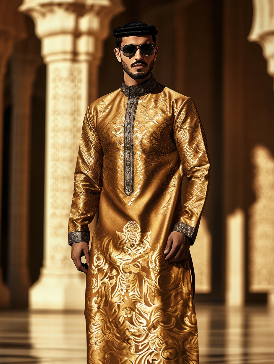 Luxury gold Thobe Robe Limited sale Men's Fashion High quality