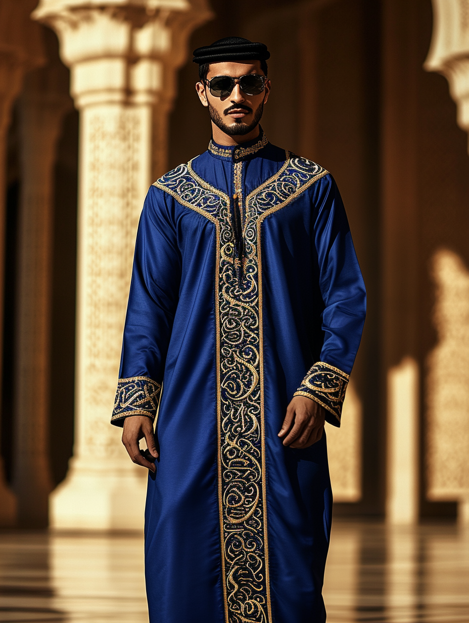 Luxury light blue Thobe Robe Limited sale Men's Fashion High quality