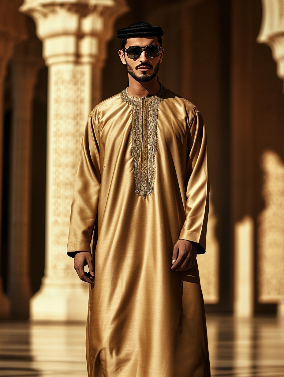 Luxury gold Thobe Robe Limited sale Men's Fashion High quality