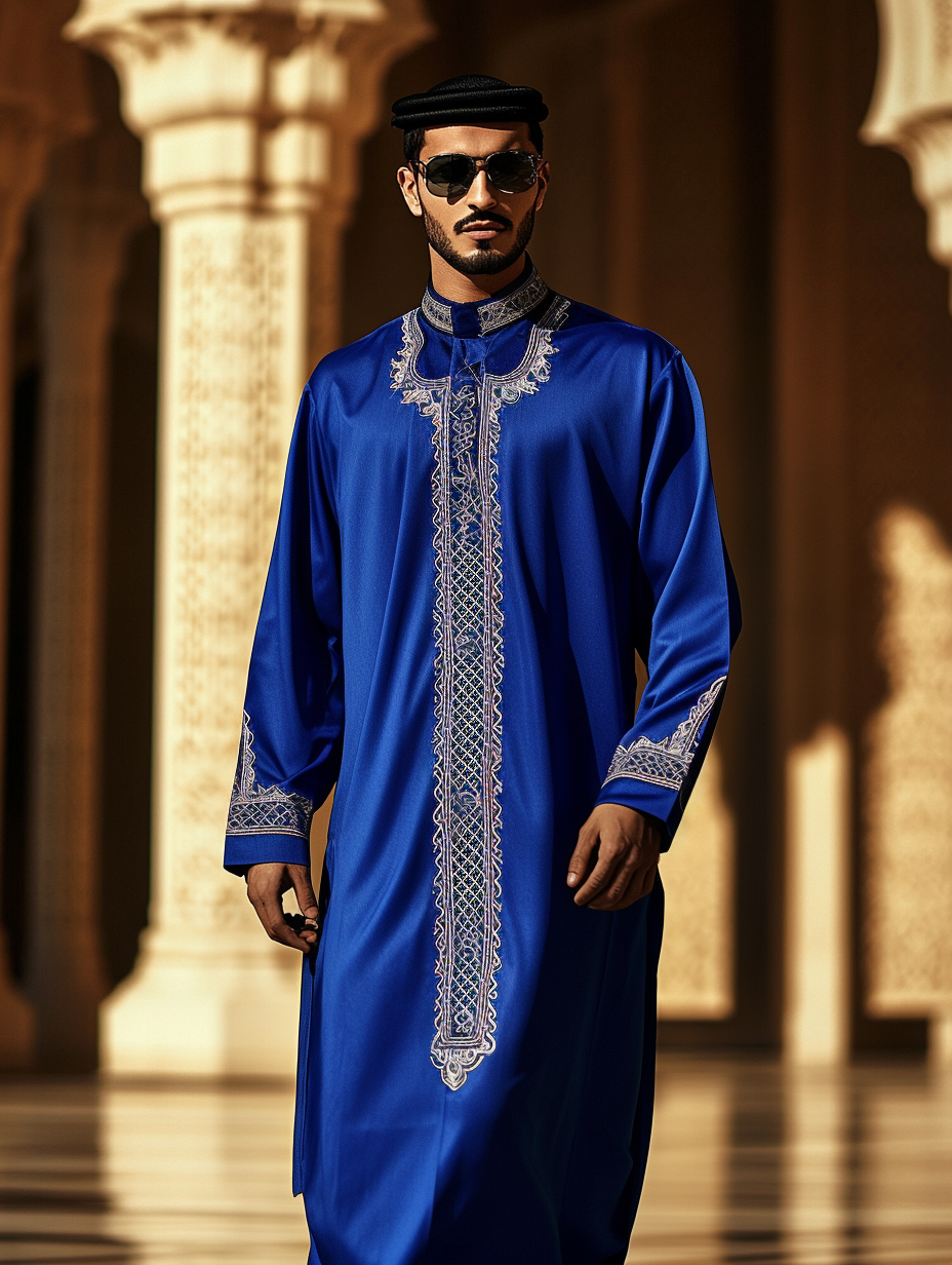 Luxury light blue Thobe Robe Limited sale Men's Fashion High quality