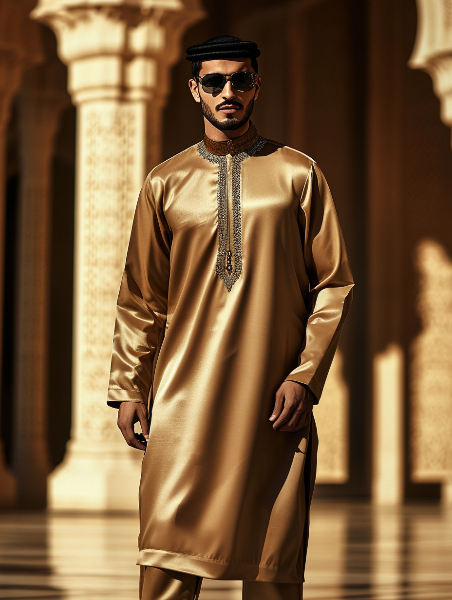 Luxury gold Thobe Robe Limited sale Men's Fashion High quality