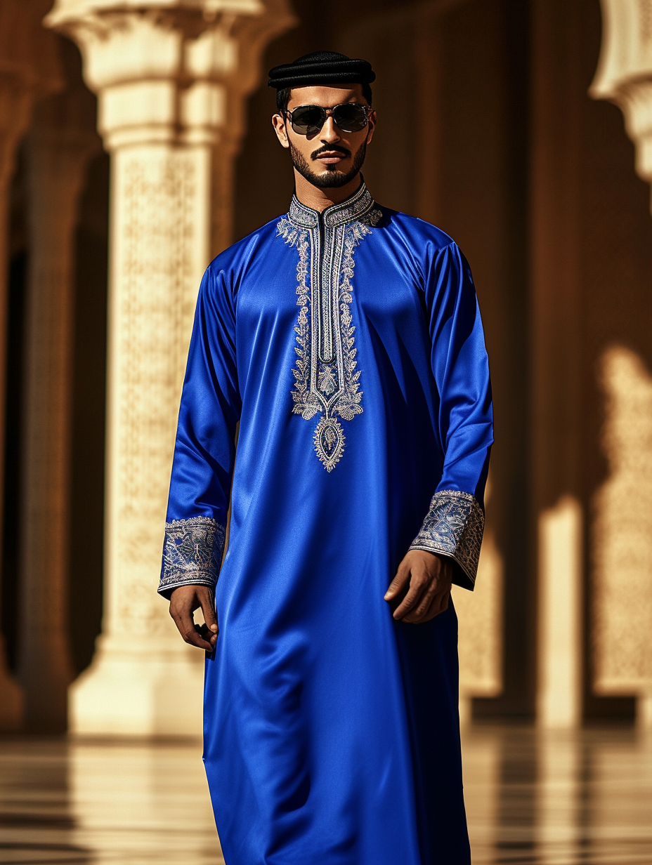 Luxury light blue Thobe Robe Limited sale Men's Fashion High quality