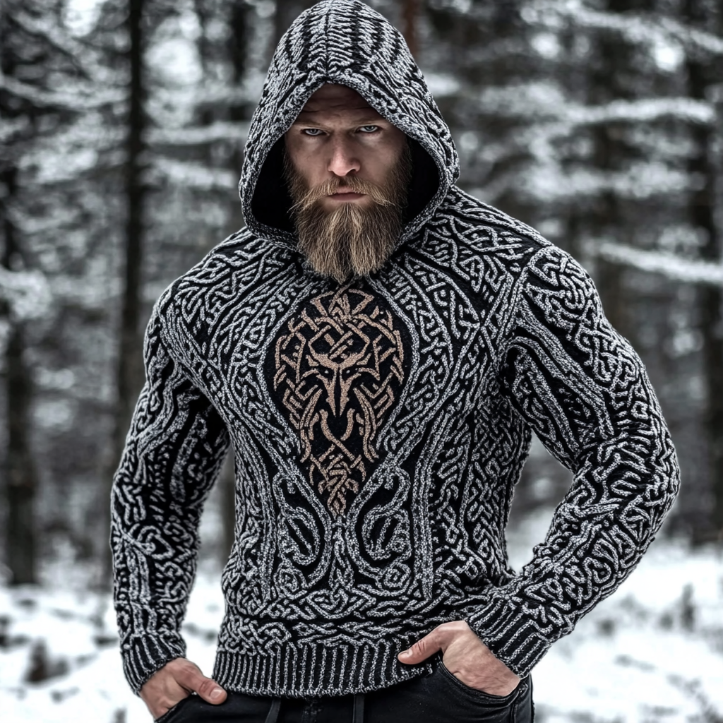 Western Viking Sweater Sweatshirt Men‘s Fashion 